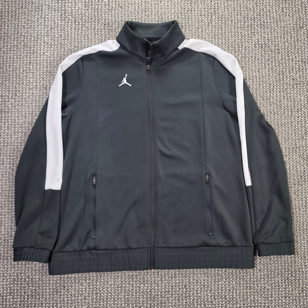 Jordan Jumpman Track Jacket Mens XL Gray White Full Zip Colorblock